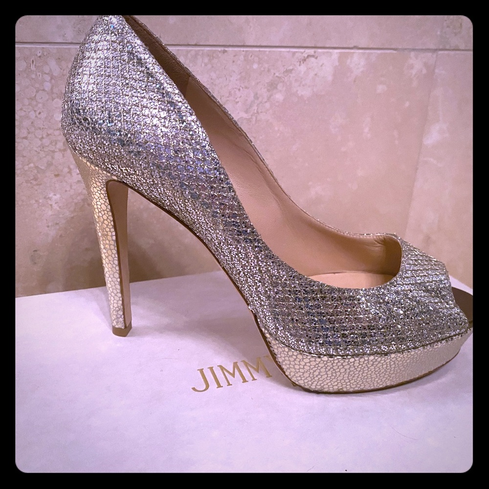 Jimmy Choo glitter pumps
